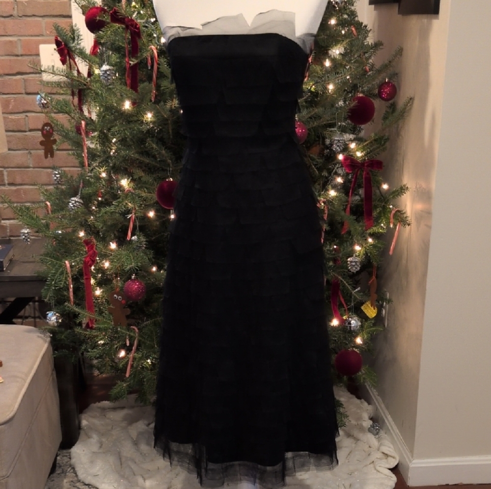 BCBGMaxAzria Black Strapless Dress
